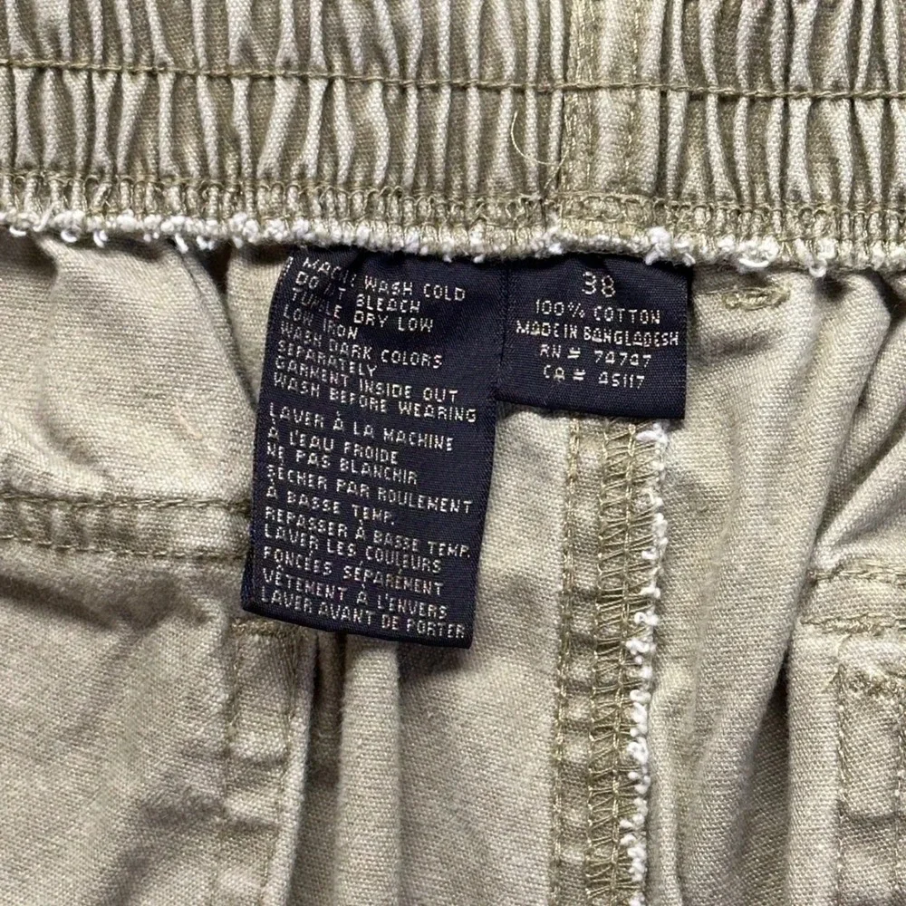 RedHead Safari Cargo Shorts Mens 38 Tan Cotton Elastic Waist Outdoor Hiking 7